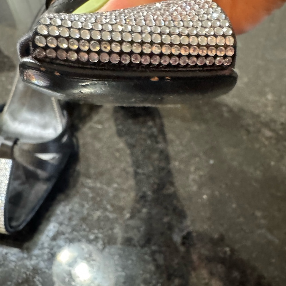 Saint Laurent Black Rhinestone Heels - Picture 8 of 10